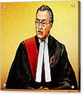 Nortel Verdict - Mr. Justice Marrocco Reads Non-guilty Ruling Acrylic Print