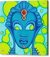Nubian Modern Mask Blue Acrylic Print