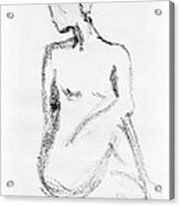Nude Model Gesture Vi Acrylic Print
