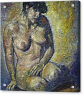 Sad - Nude Woman Acrylic Print