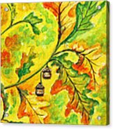 Oak Leaves And Acorns Acrylic Print