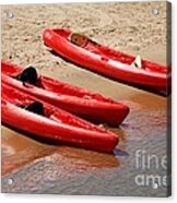 Ocean Kayak At Shore Acrylic Print