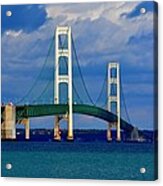 October Sky Mackinac Bridge Acrylic Print