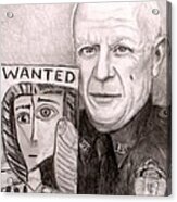 Officer Picasso Police Sketch Artist Acrylic Print