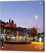 Ohrid Town At Dusk Acrylic Print