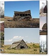 Old Barns Collage Acrylic Print