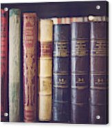 Old Books In A Library Acrylic Print