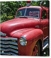 Old Chevy Fire Engine Acrylic Print