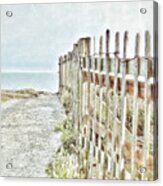 Old Fence To The Sea Acrylic Print