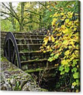 Old Mill And Water Wheel - Miller's Dale Acrylic Print