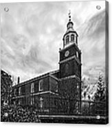 Old Otterbein Church In Black And White Acrylic Print