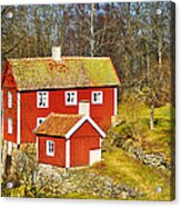 Old Rural 16th Century Cottage Acrylic Print