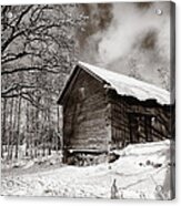 Old Rural Barn In A Winter Landscape Acrylic Print