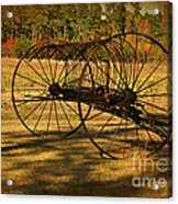 Old Rusty Hay Rake Acrylic Print