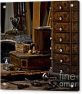 Old Time Woodworking Tools And Bench Acrylic Print