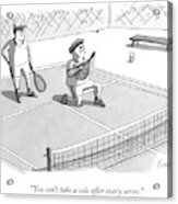 On A Tennis Court Acrylic Print