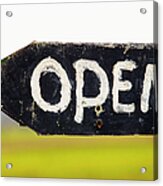 Open Sign Detail Acrylic Print