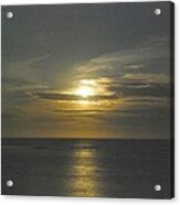 Orange Beach Moonrise Acrylic Print