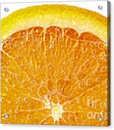Orange In Water Acrylic Print