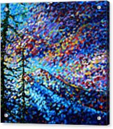 Original Abstract Impressionist Landscape Contemporary Art By Madart Mountain Glory Acrylic Print