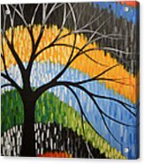 Original Abstract Landscape Tree Art Painting ... Tree Of Life Acrylic Print