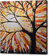 Original Abstract Tree Landscape Painting ... Shine Acrylic Print