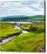 Osdale River Leading Into Loch Dunvegan In Scotland Acrylic Print