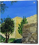 Outside The Wall - Jerusalem Acrylic Print