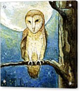 Owl Moon Acrylic Print