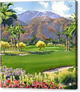 Palm Springs Golf Course With Mt San Jacinto Acrylic Print