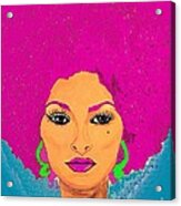 Pam Grier Bold Diva C1979 Pop Art Acrylic Print