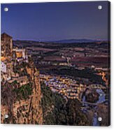 Panorama From Balcon De La Pena  Arcos De La Frontera Cadiz Spain Acrylic Print