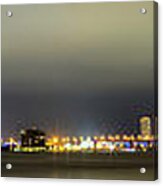 Panorama Of Biscayne Bay In Miami Florida Acrylic Print