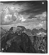 109334-bw-panorama Of Northern Wind River Range Acrylic Print