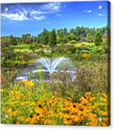 Paradise At The Butterfly Garden Acrylic Print