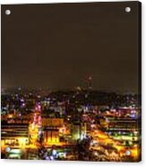 Parkersburg Hdr At Night Acrylic Print