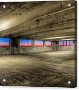 Parking Deck Sunset Acrylic Print