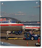 Passenger Airliners At An Airport Acrylic Print