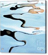 Pastel Blue Water Reflection Abstract Acrylic Print