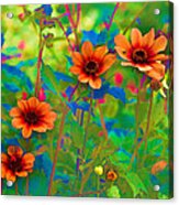 Pastel Flowers Acrylic Print