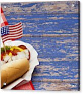 Patriotic Hotdog Acrylic Print