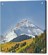 Peak After First Snow Rocky Mts Colorado Acrylic Print
