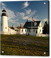Pemaquid Point Lighthouse At Sunset Acrylic Print