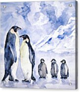 Penguin Family Acrylic Print