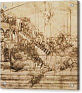Perspective Study for the Background of the Adoration of the Magi Acrylic Print Perspective Study for the Background of the Adoration of the Magi Acrylic Print