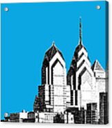 Philadelphia Skyline Liberty Place 1 - Ice Blue Acrylic Print