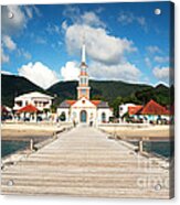 Pier To The Island Acrylic Print