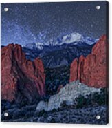 Pikes Peak At Night Acrylic Print