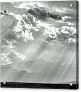 Pikes Peak Through Veil Of Sunrays Acrylic Print