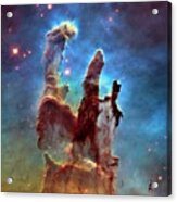 Pillars Of Creation In Eagle Nebula Acrylic Print